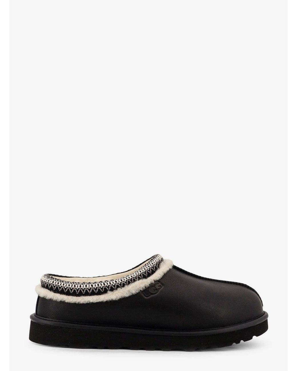 Ugg Black Genuine Leather Mini Slippers For for men