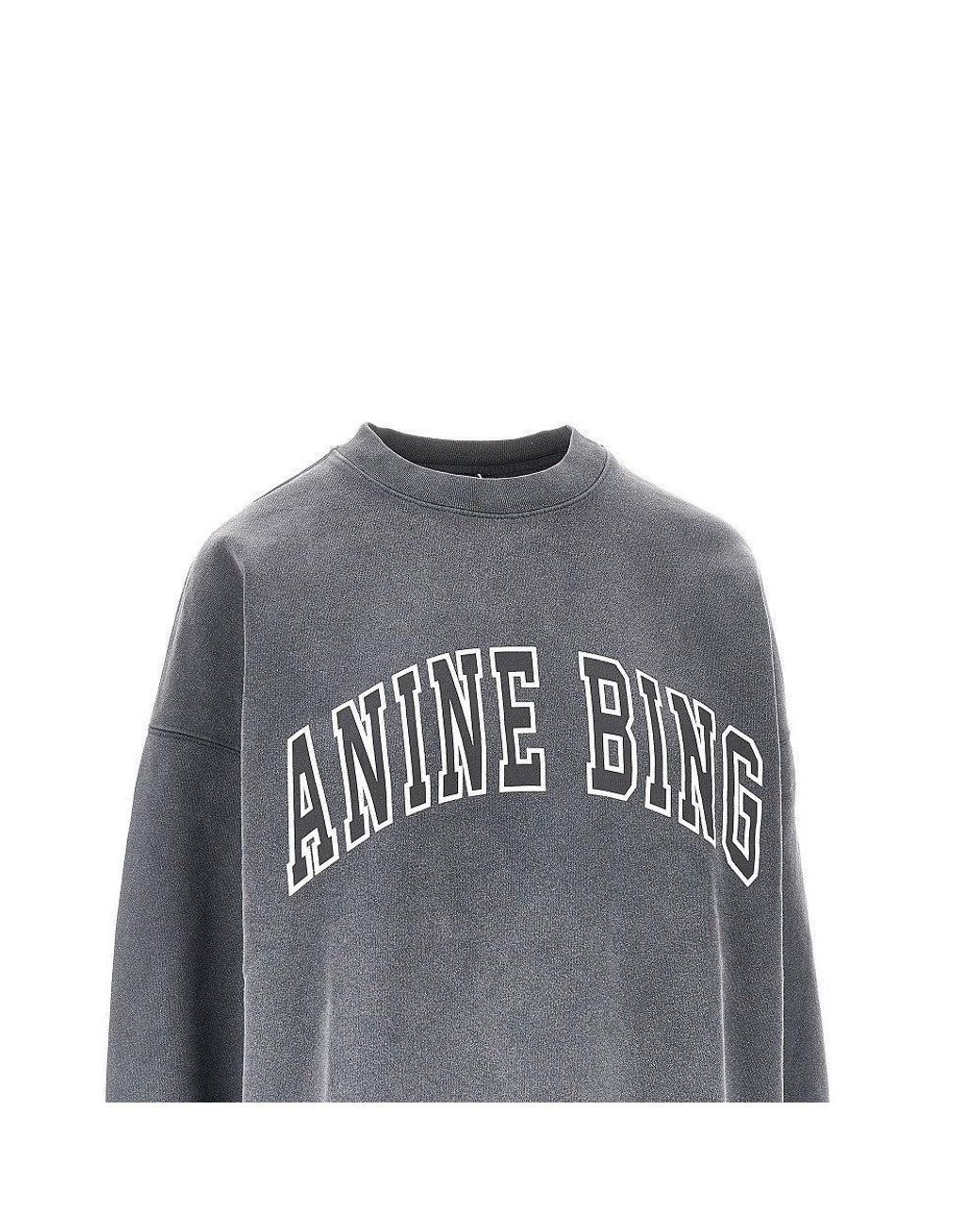Anine Bing Gray 'Miles' Crewneck Sweatshirt