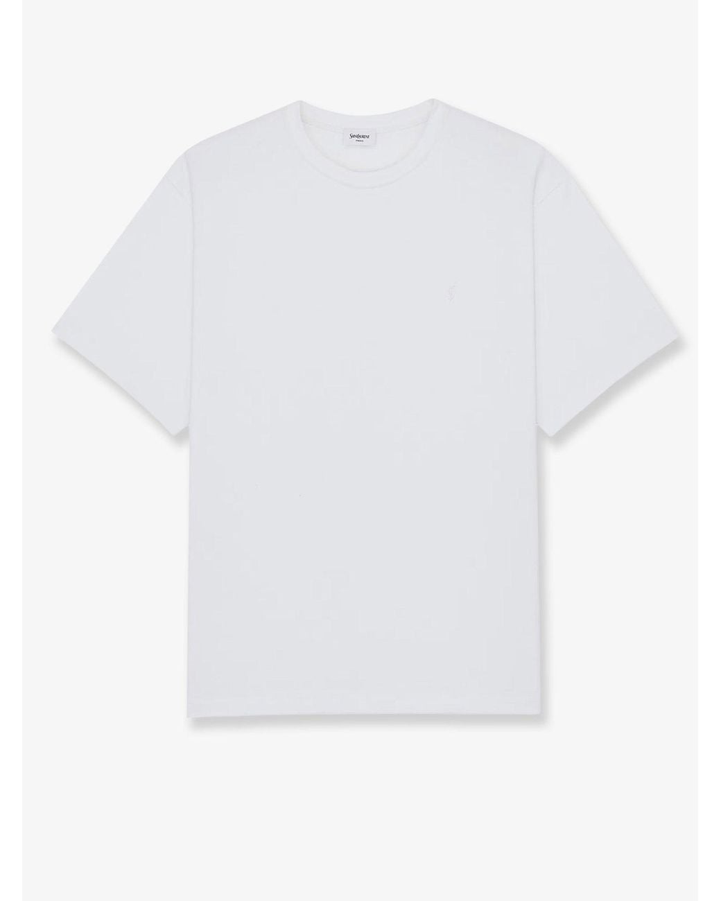 Saint Laurent White Certified Cotton T-Shirt for men