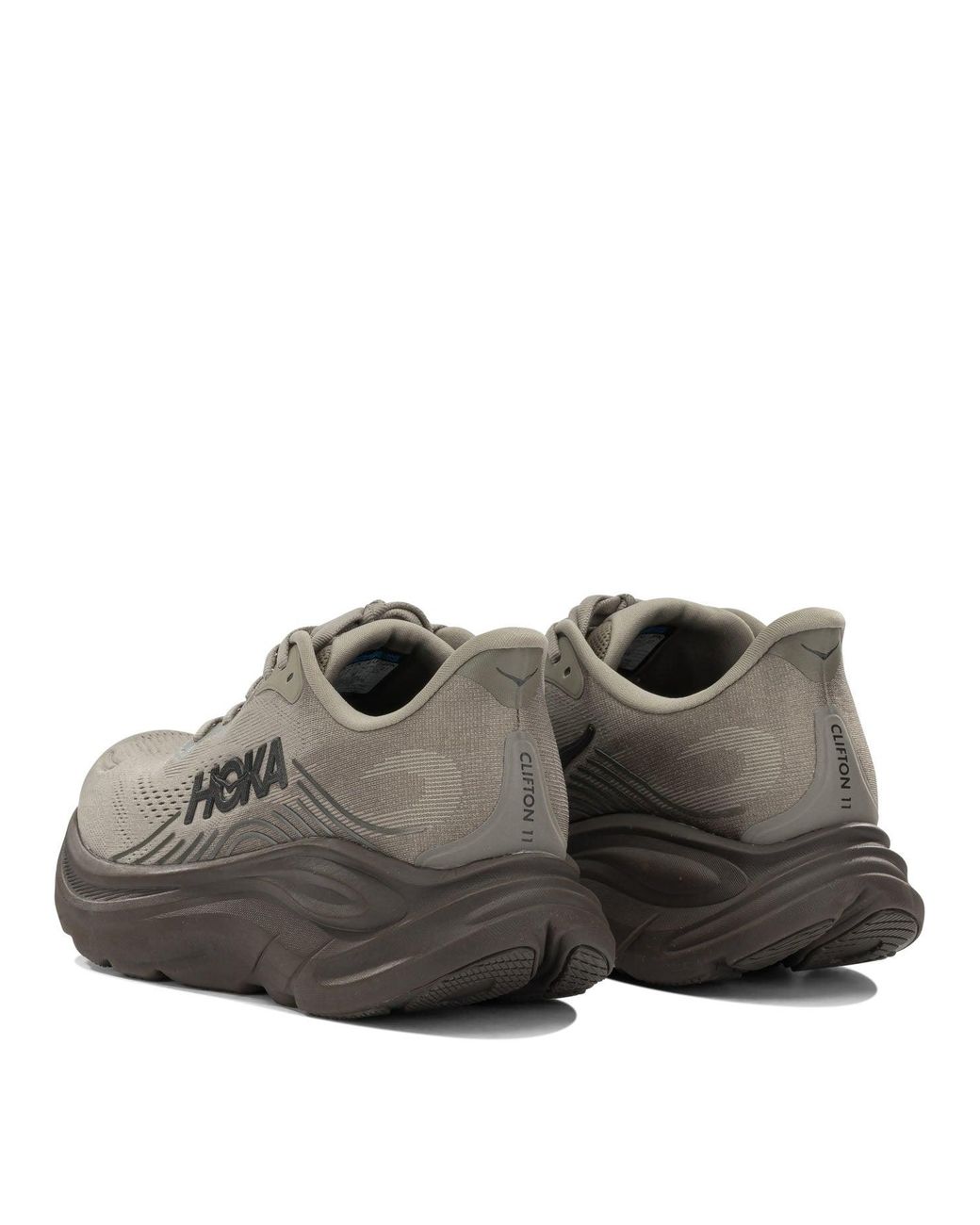 Hoka One One Gray "Clifton Utl" Low-Top Sneakers