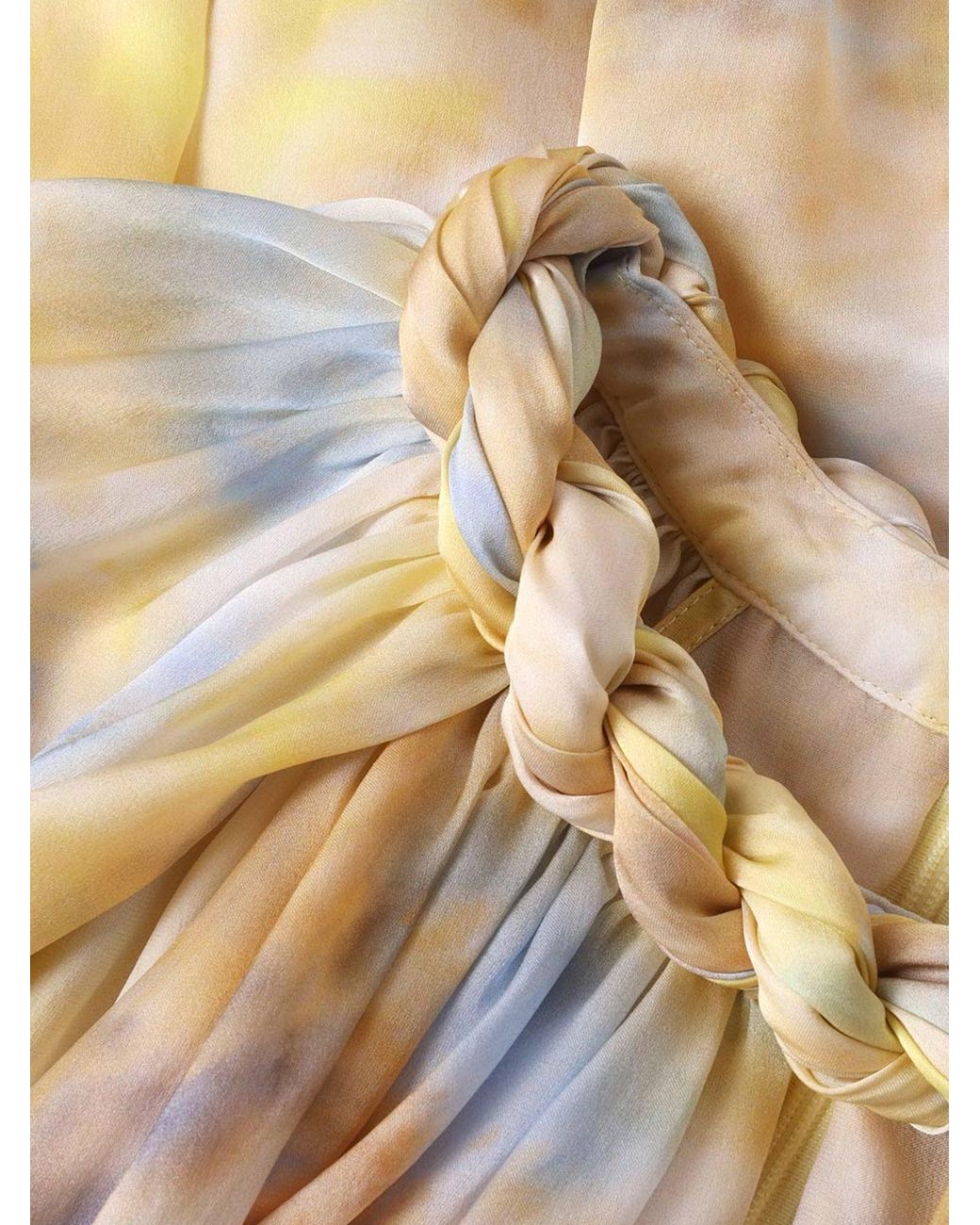 Zimmermann Metallic Silk Top Alchemy Twist Billow