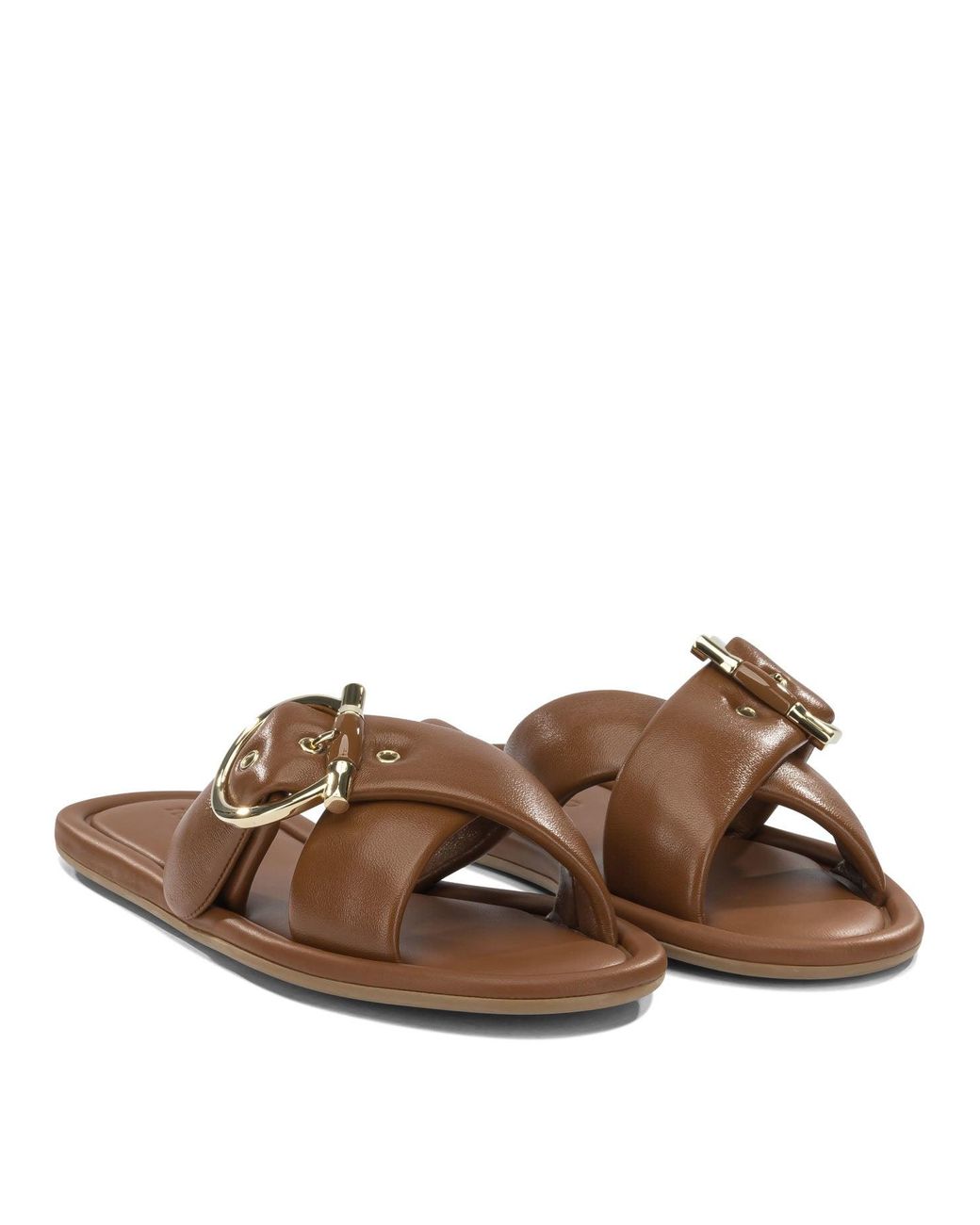 Ferragamo Brown "Elyzia" Slides