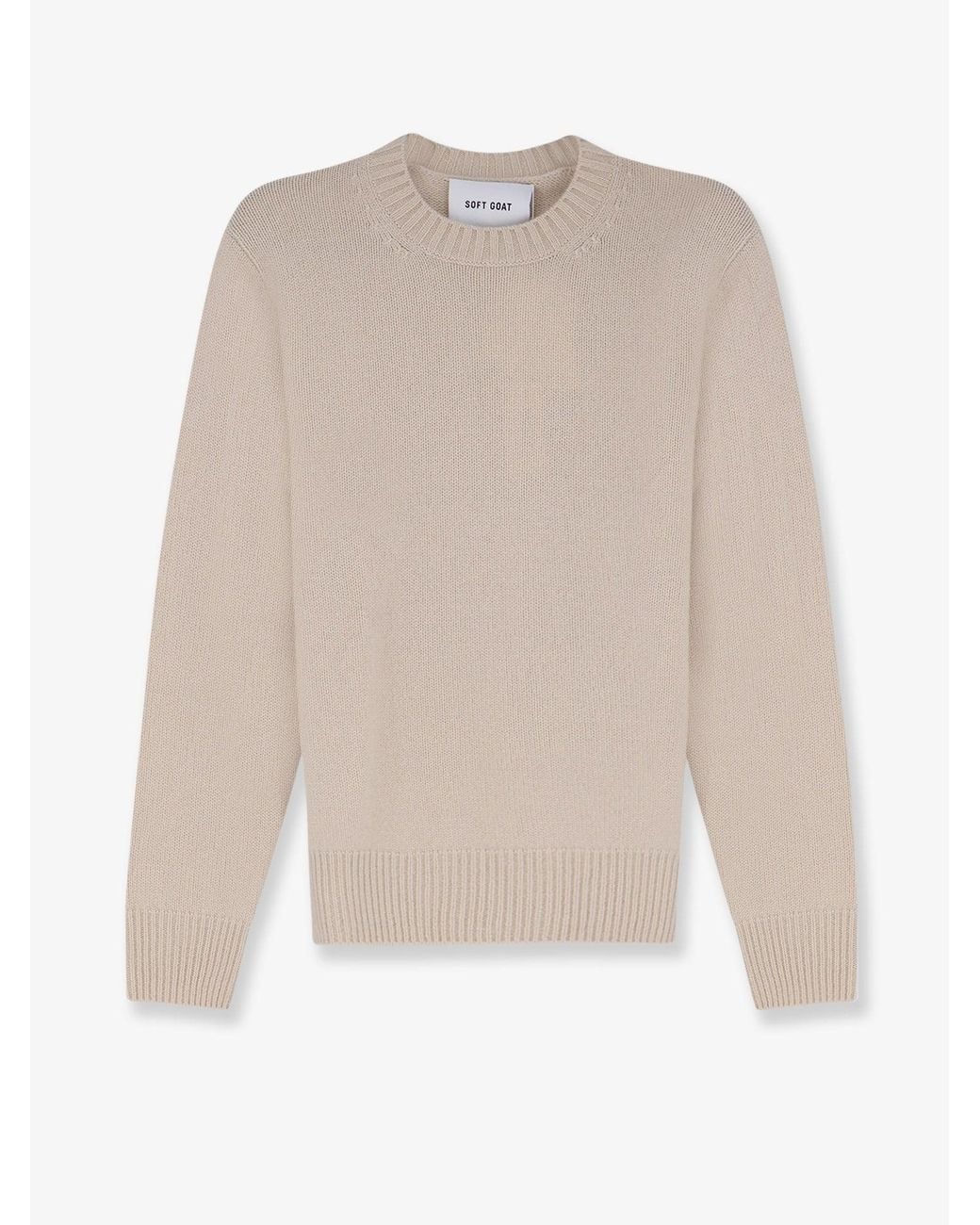 Soft Goat White Cashmere Sweater for men