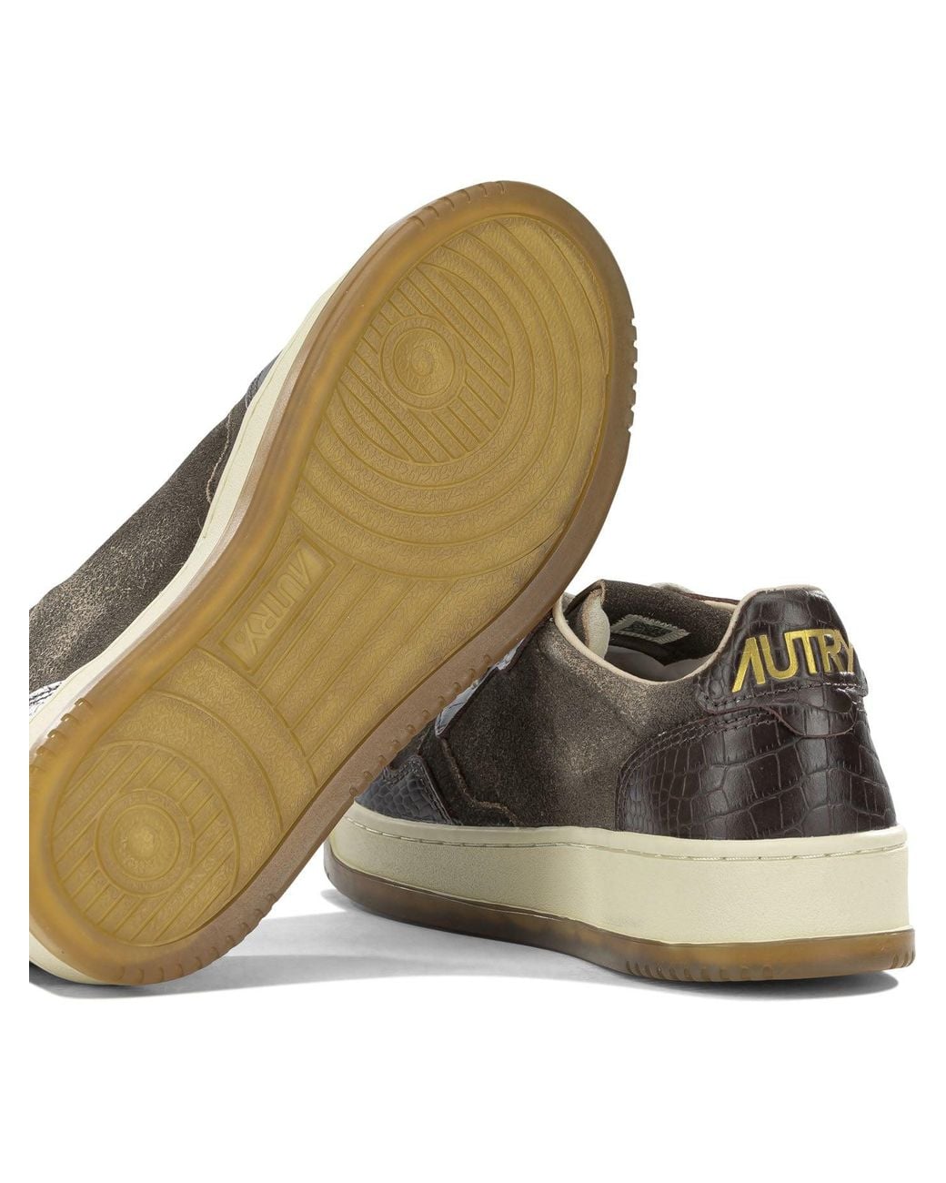 Autry Gray "Medalist Low" Low-Top Sneakers
