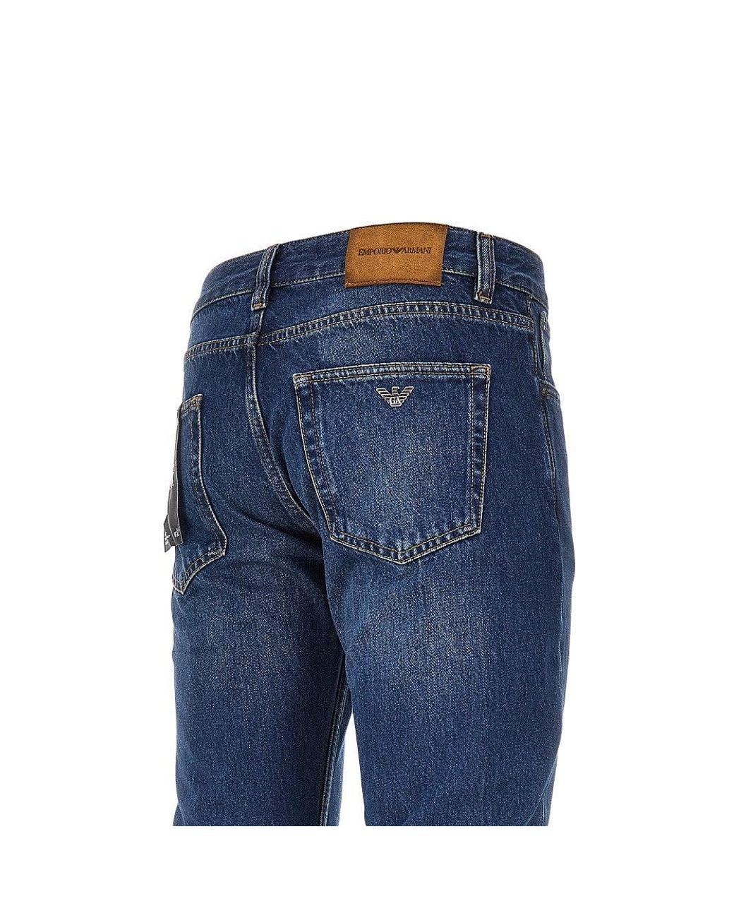 Emporio Armani Blue J105 Denim Jeans for men