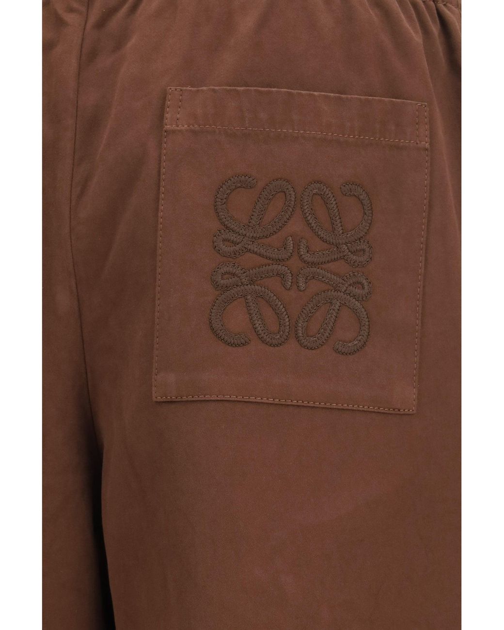 Loewe Brown Drawstring Cotton Pants for men