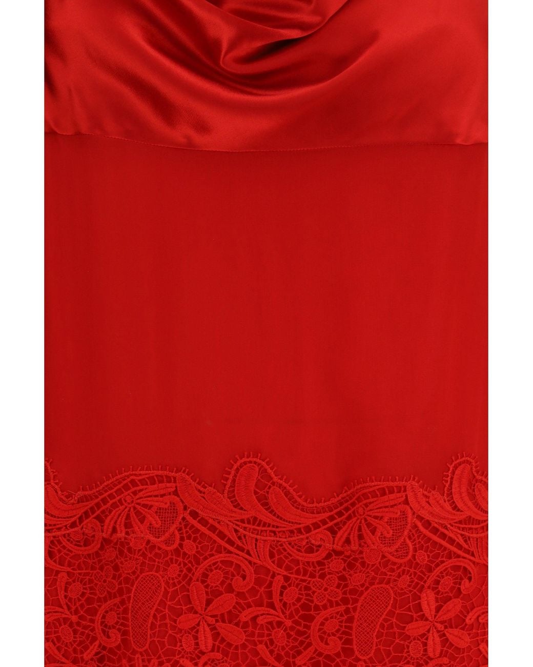 Ferragamo Red Draped Lace Dress