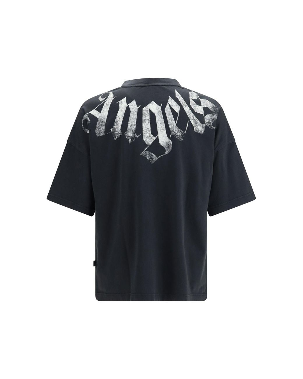 Palm Angels Blue Big Neck Logo T-Shirt for men