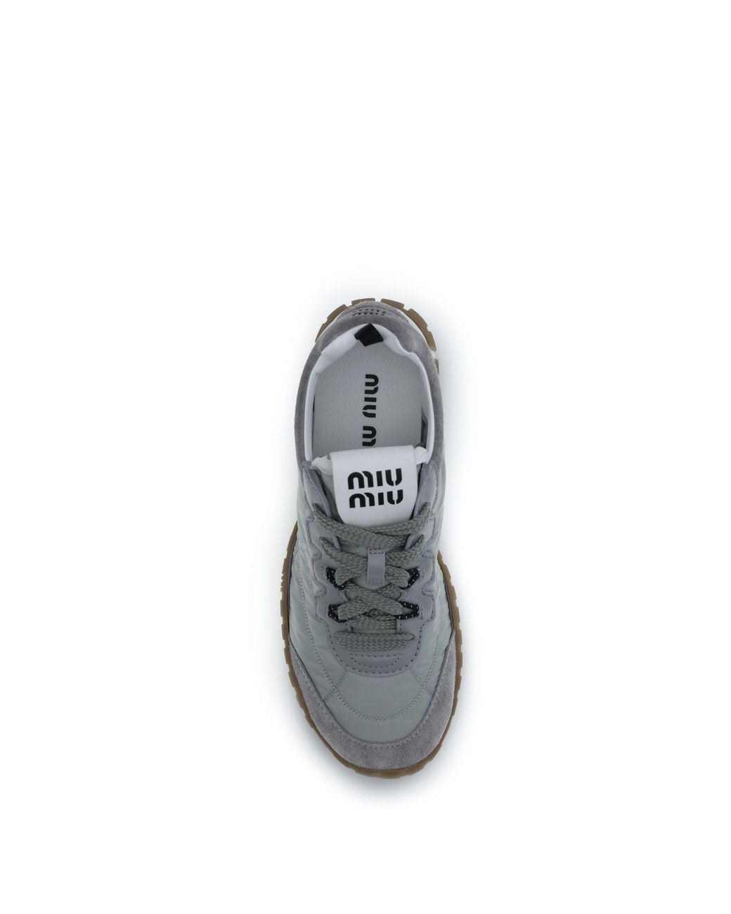 Miu Miu White Sneakers Tyre Upper: Recycled Polyamide Trainers