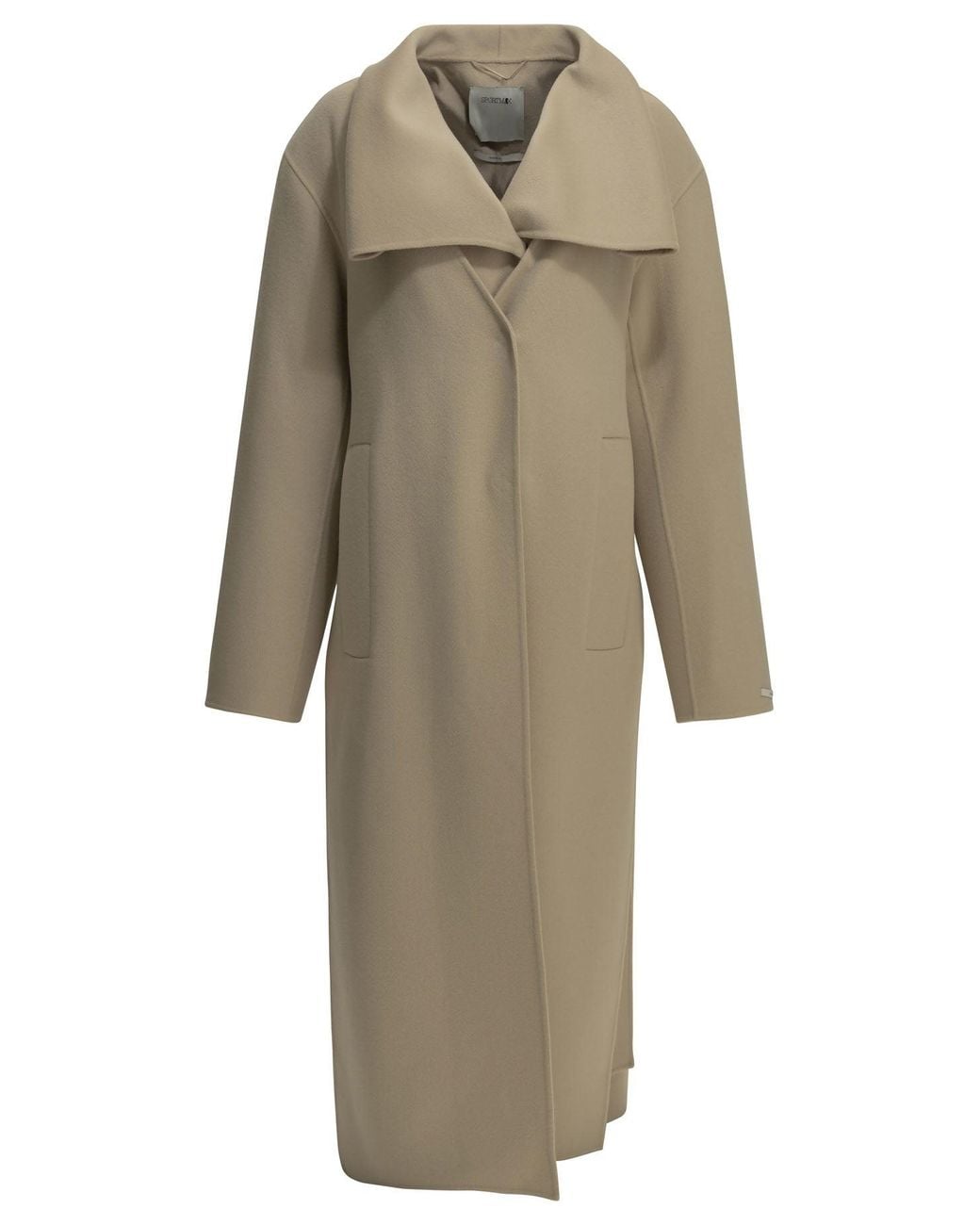 Max Mara Natural Long Virgin Wool Coat