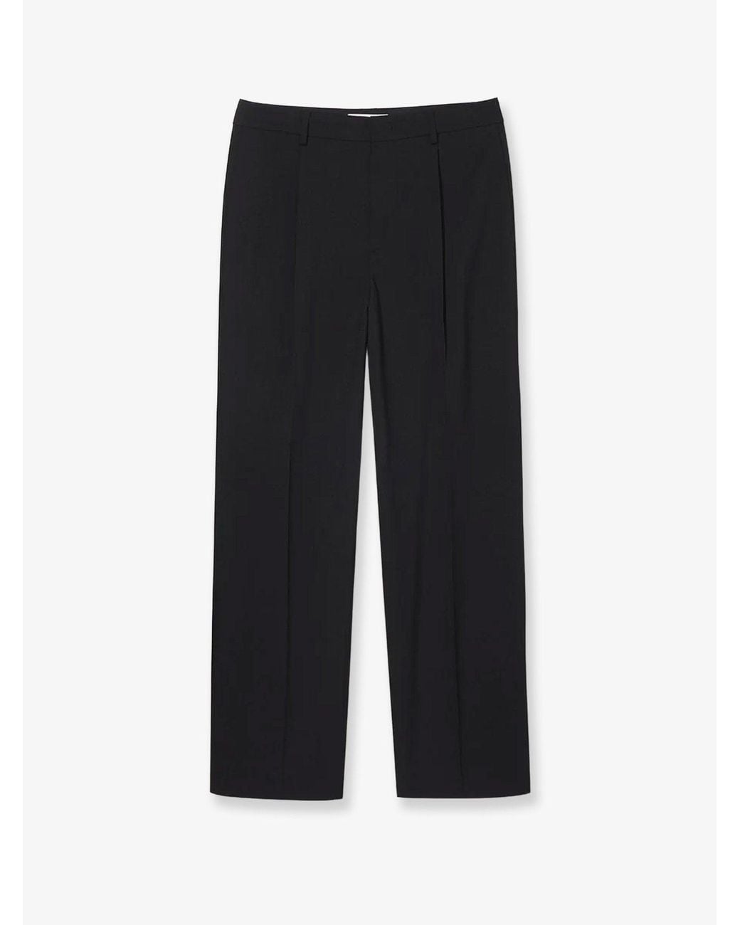 DUNST Black Tailored Trousers With Pleats for men