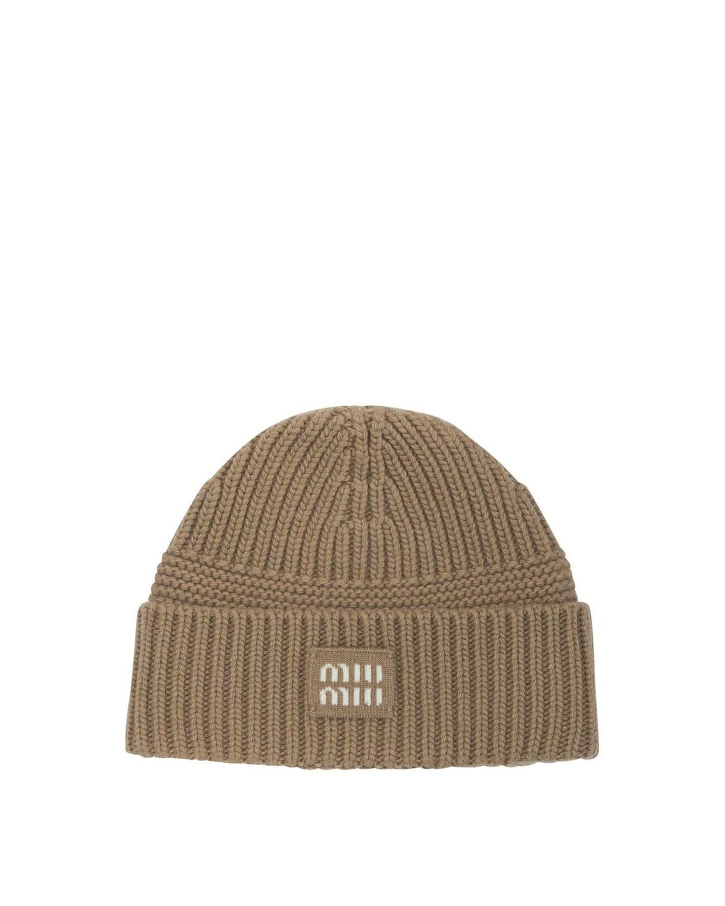 Miu Miu Brown Wool And Cashmere Beanie