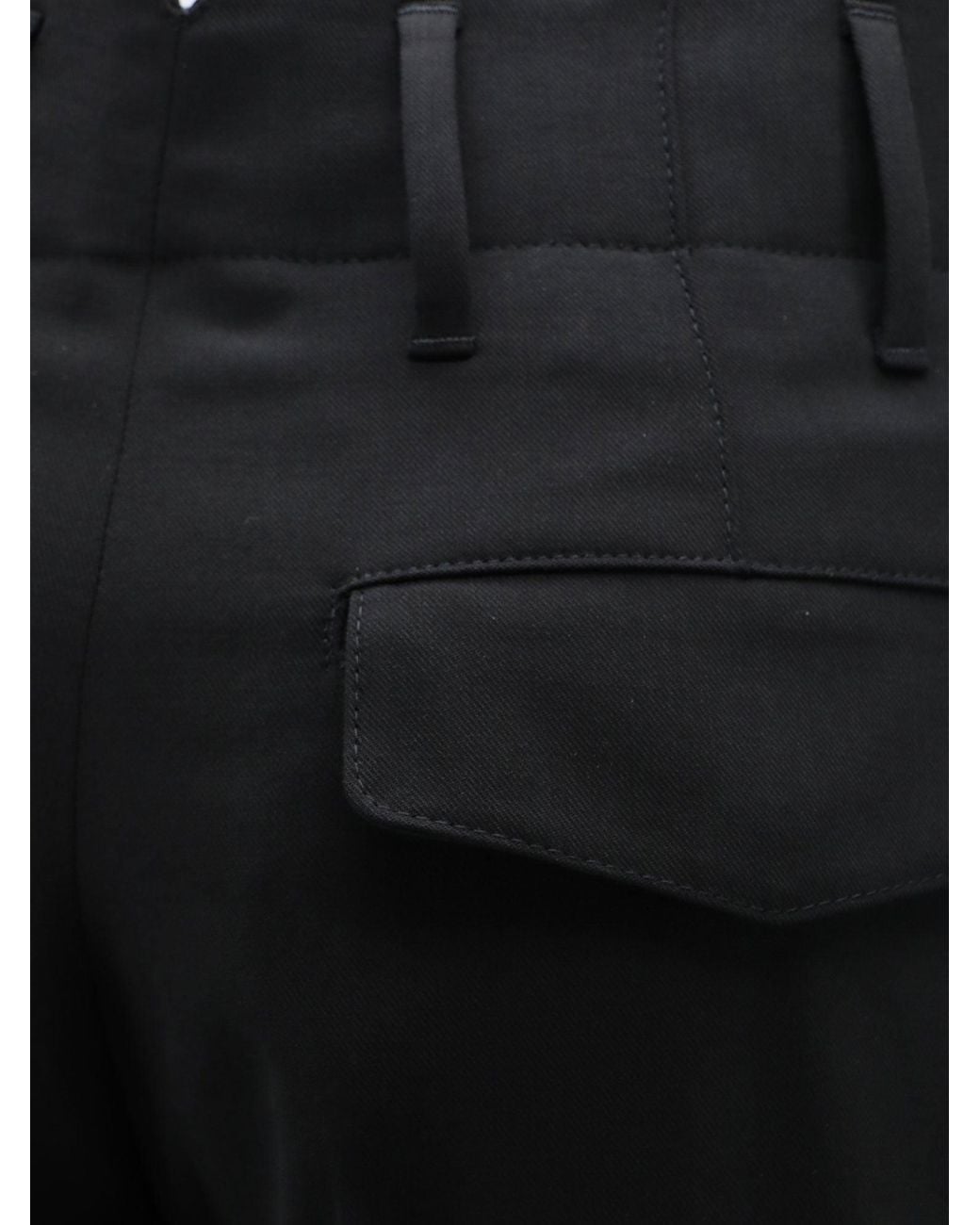 AMI Black Virgin Wool Trousers for men