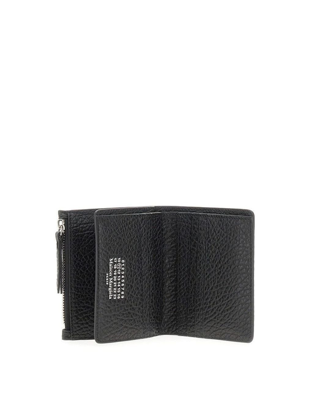 Maison Margiela Black Four Stitches Leather Booklet Wallet for men