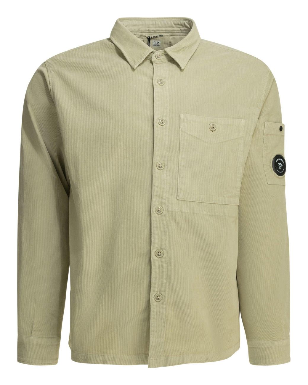 C P Company Green Corduroy Overshirt Jacket for men