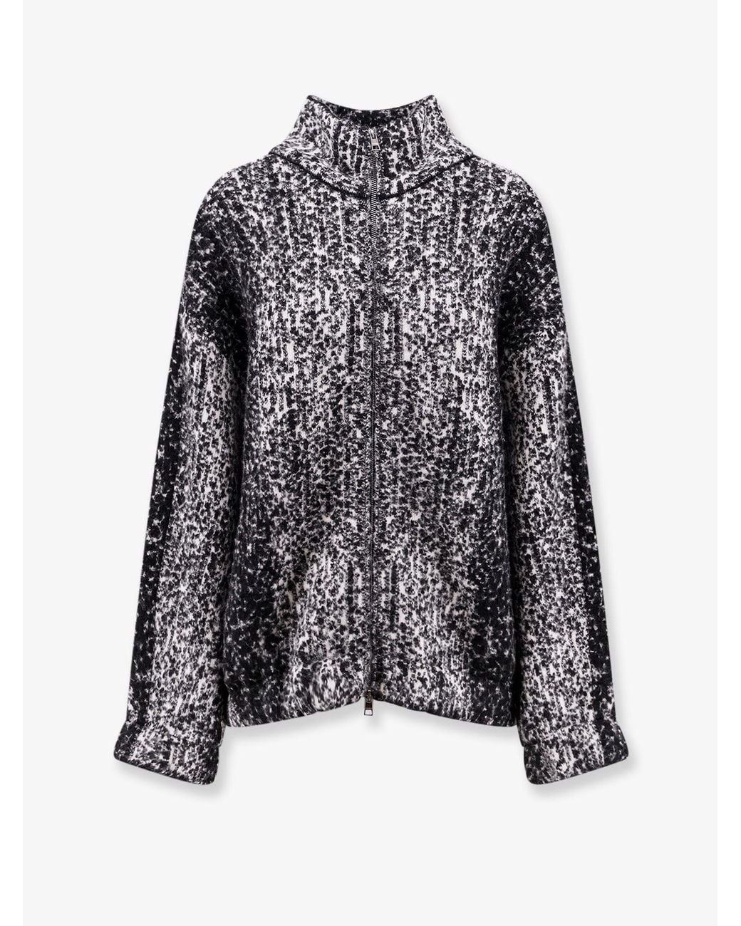 Nude Black Zip-Up Knitted Bomber Jacket