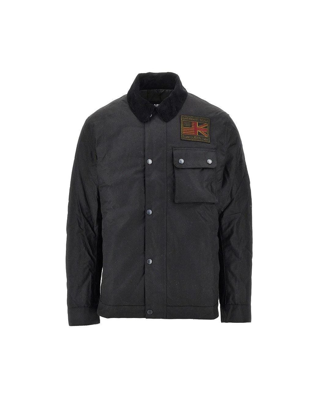 Barbour Black 'Steve Mcqueen Workers' Waxed Jacket for men