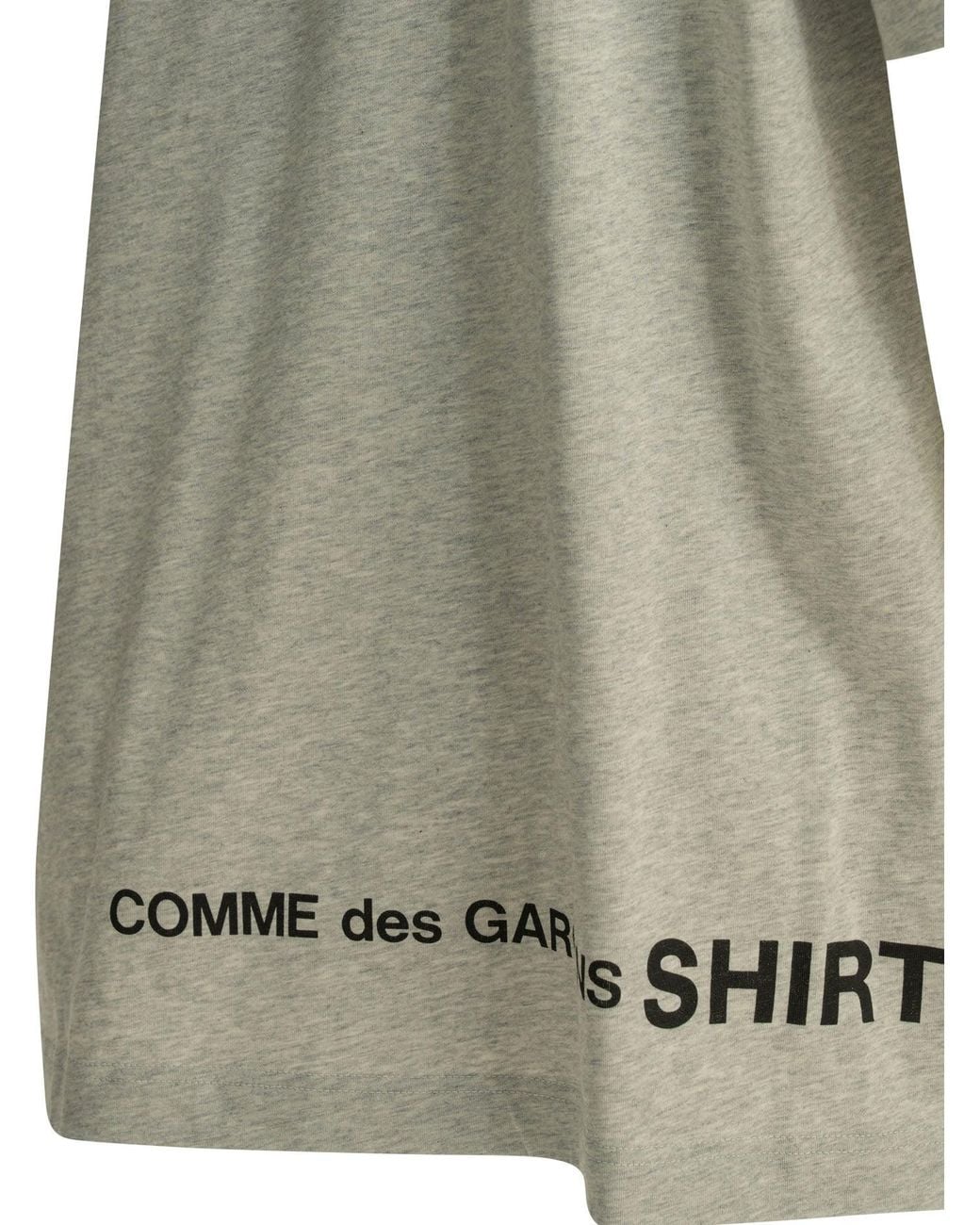 Comme des Garçons Gray Shirt Crew-Neck T-Shirt With Reverse Logo for men