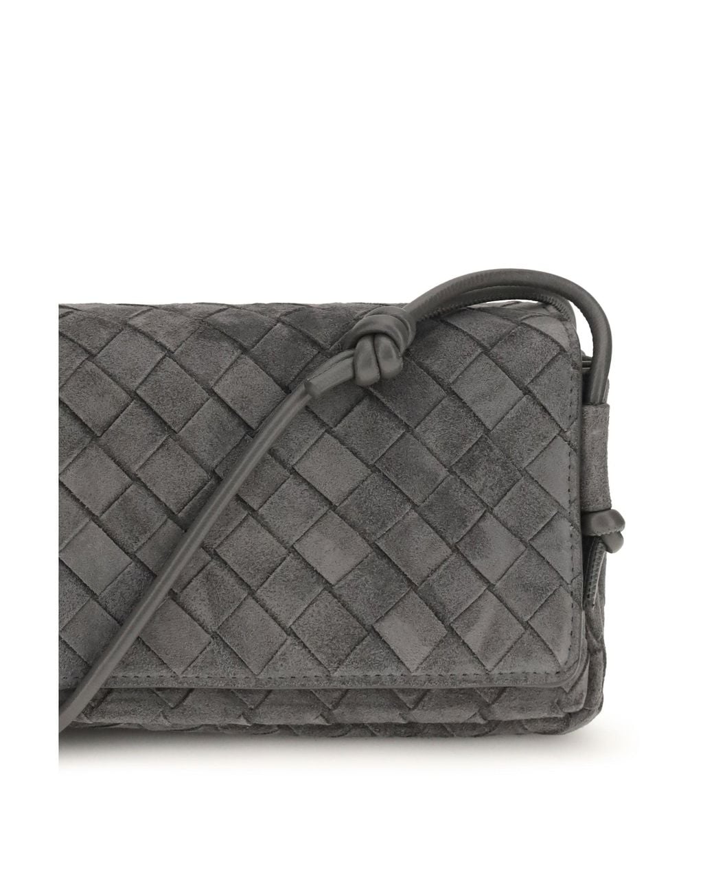 Bottega Veneta Gray Notturno Clutch Obsidian