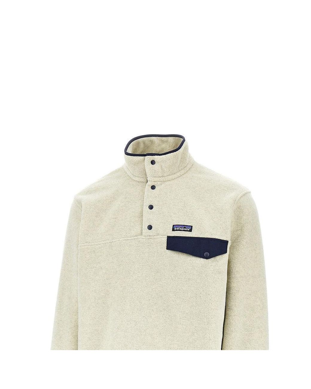 Patagonia White Synchilla Fleece Snap-T Sweater for men