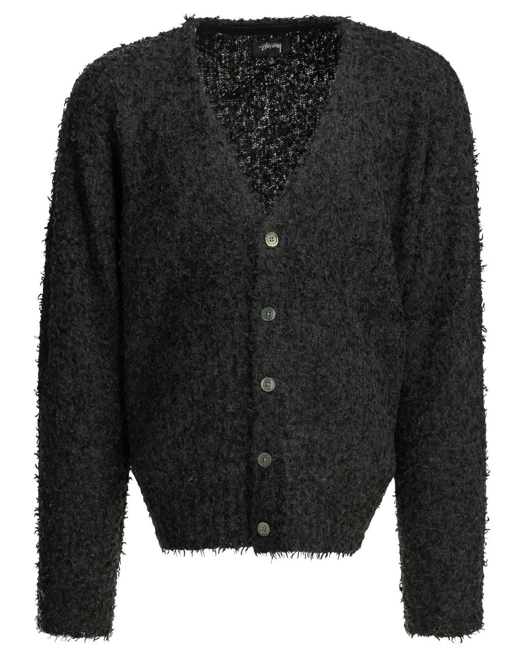 Stussy Black Stussy Nylon Wool Acrylic Alpaca Knitwear for men