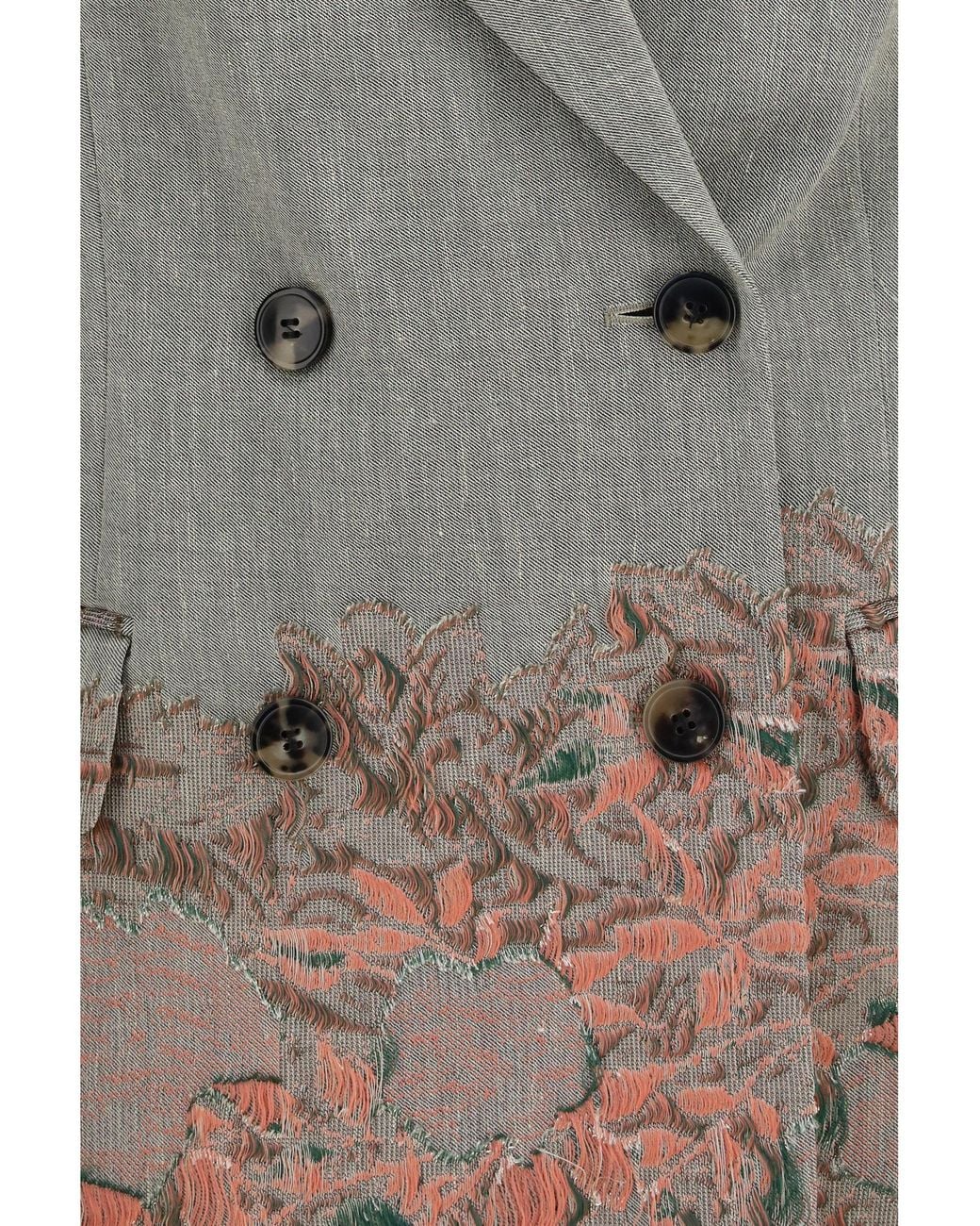 Dries Van Noten Gray Embroidered Blazer
