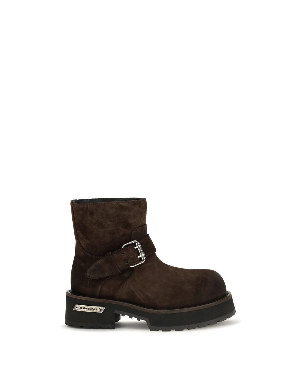 Balenciaga White Venom Mini Waxed Suede Calf Leather Ankle Boots