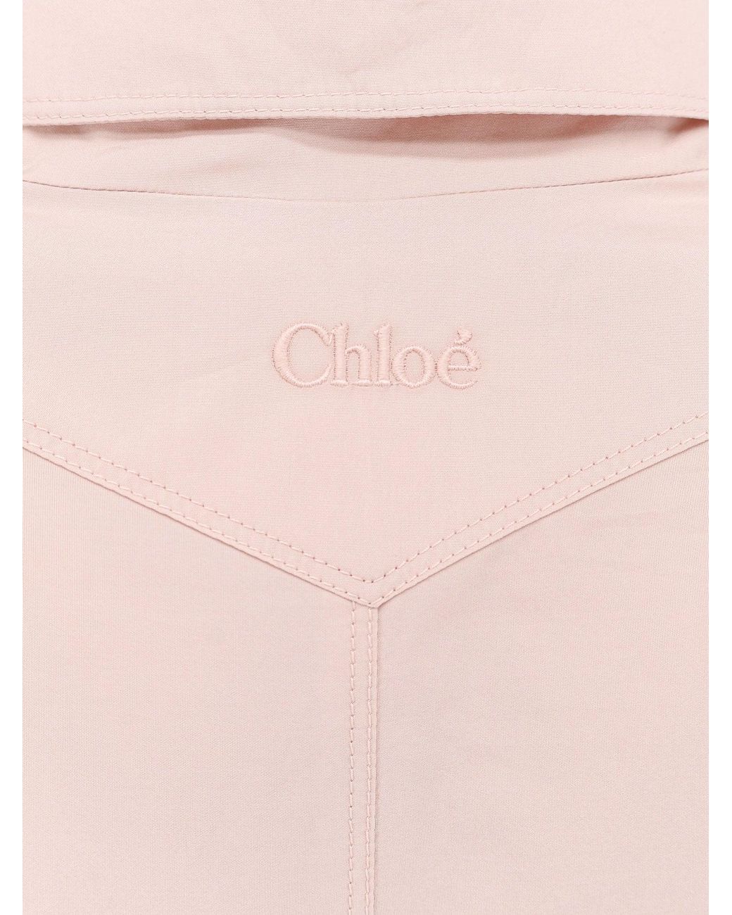 Chloé Pink Cotton Cape Coat