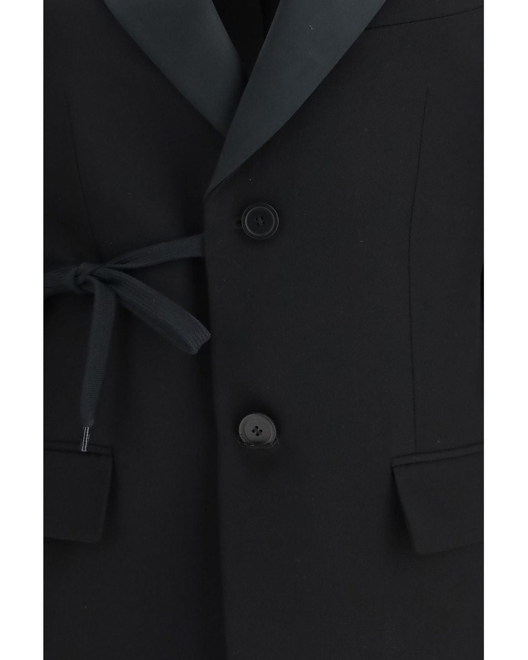 Balenciaga Black Wrap Tailored Jacket