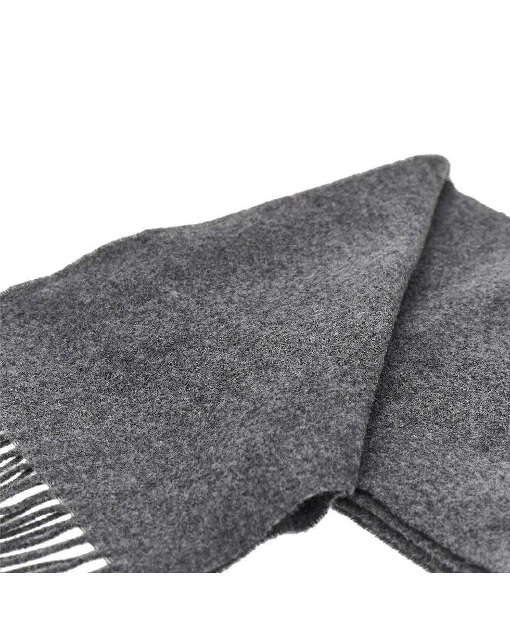 World Class Fashion Gray Ami De Coeur Embroidery Wool Scarf