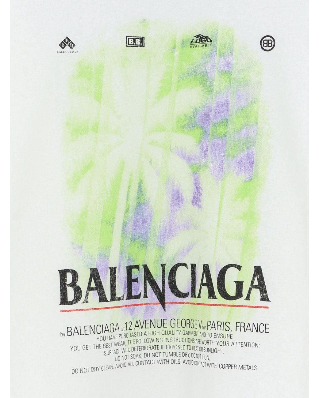 Balenciaga White The Window Cotton T-Shirt for men
