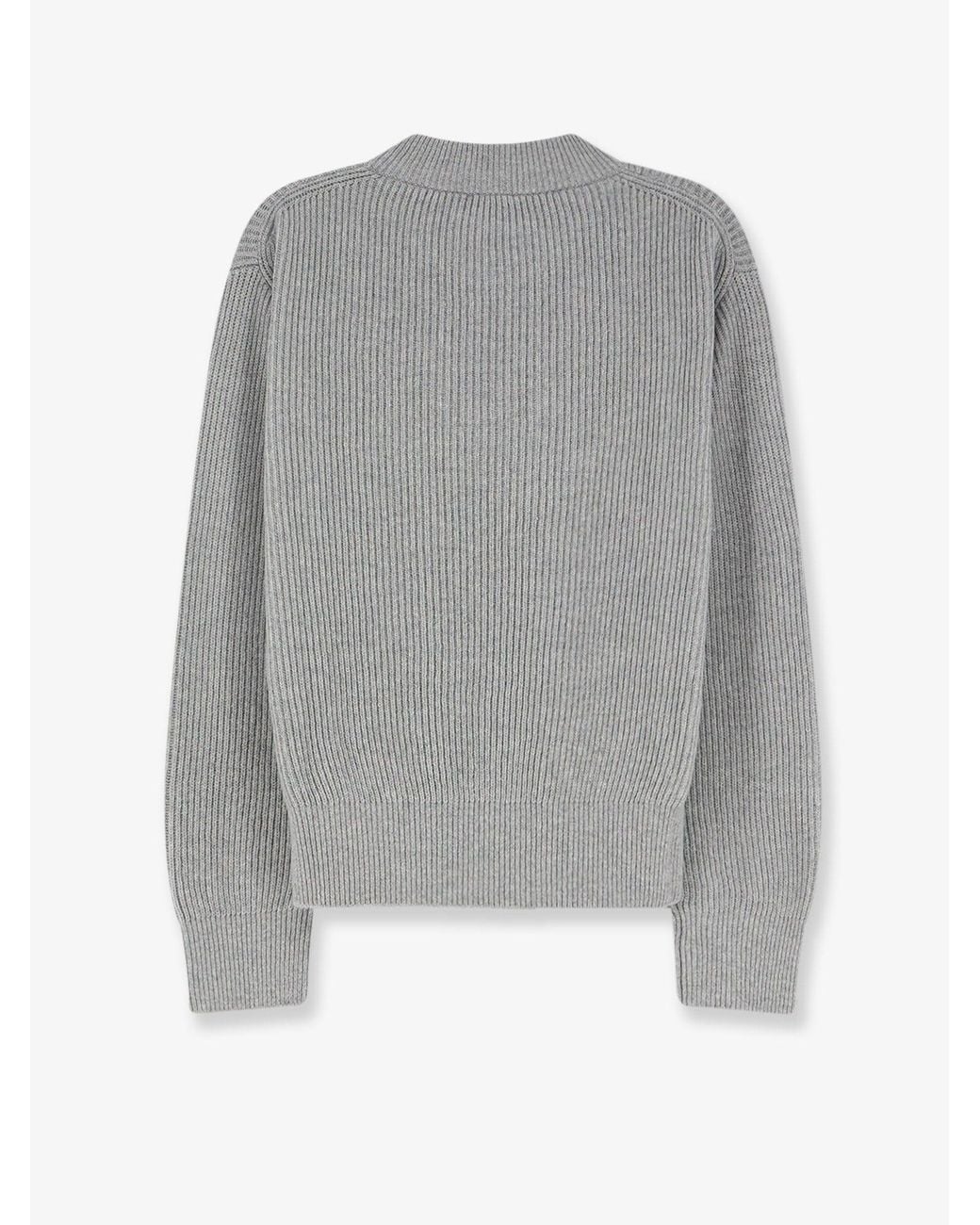 Dior Gray Ribbed Wool Cashmere Sweater