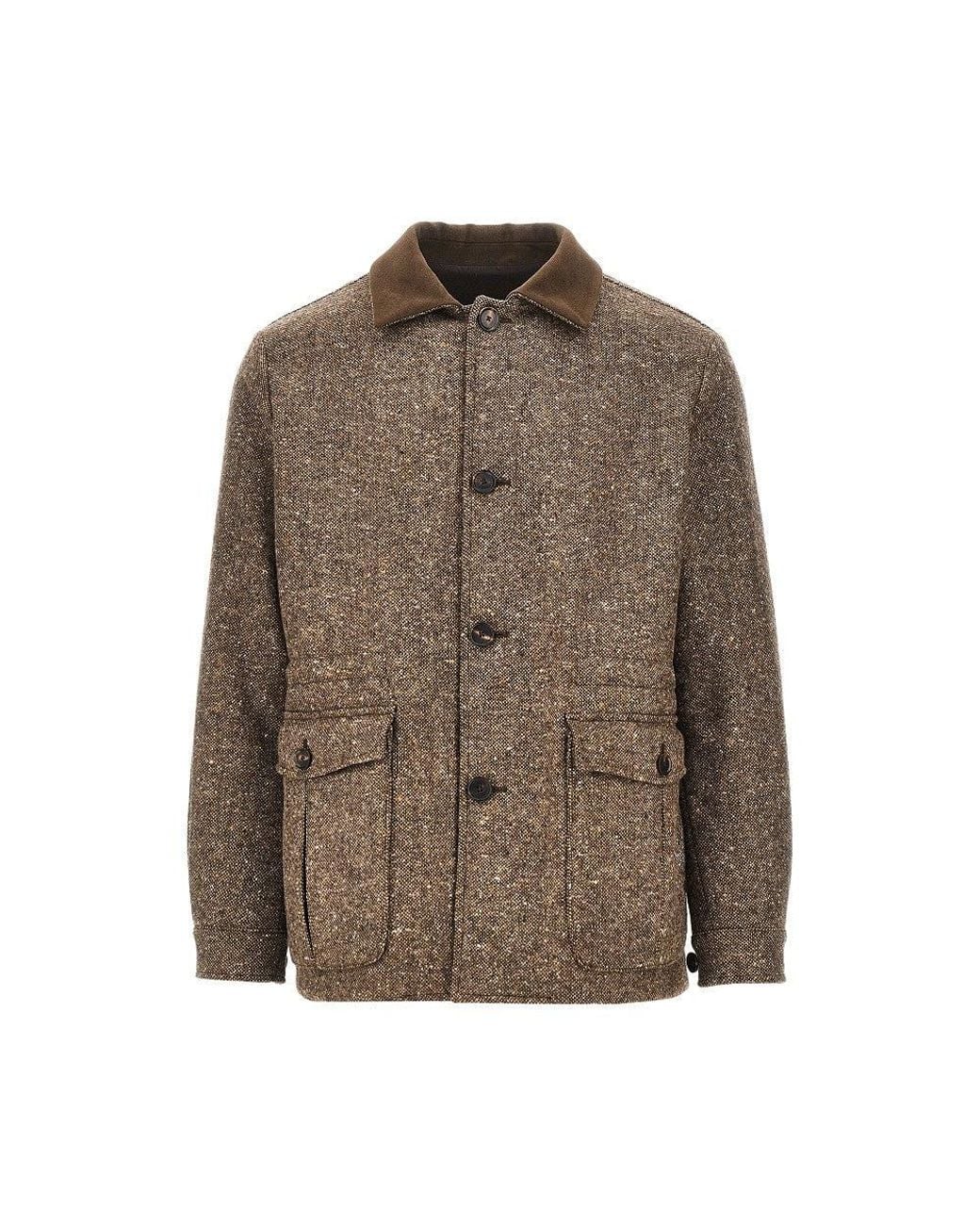 Caruso Brown Giacca 'Dalila' Imbottita for men