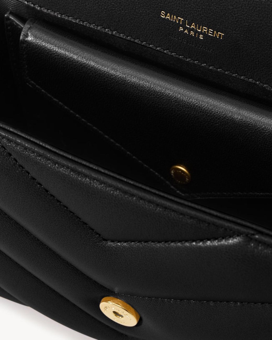 Saint Laurent White Loulou Small Quilted Crossbody Bag