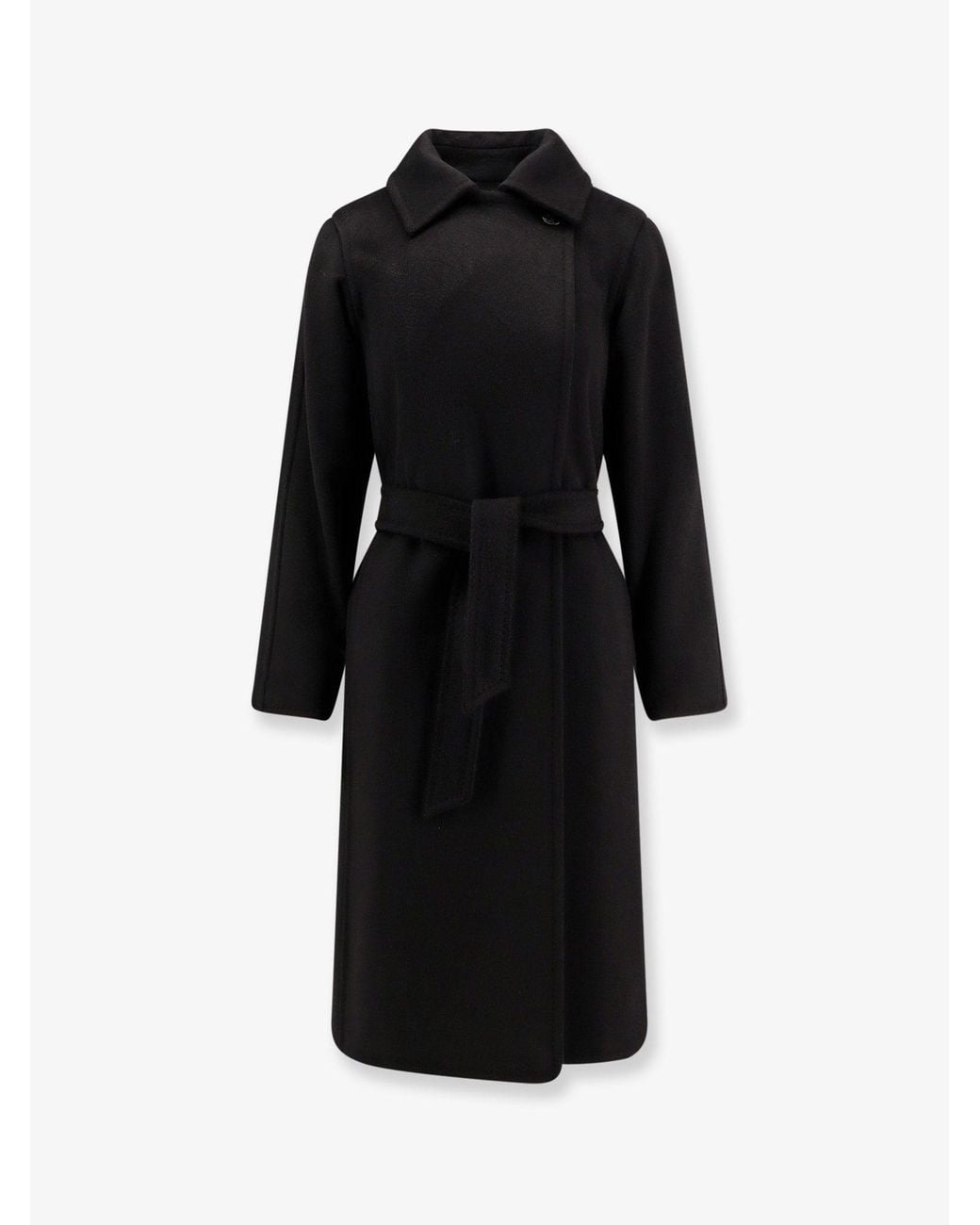 Max Mara Black Manuela Camel Coat
