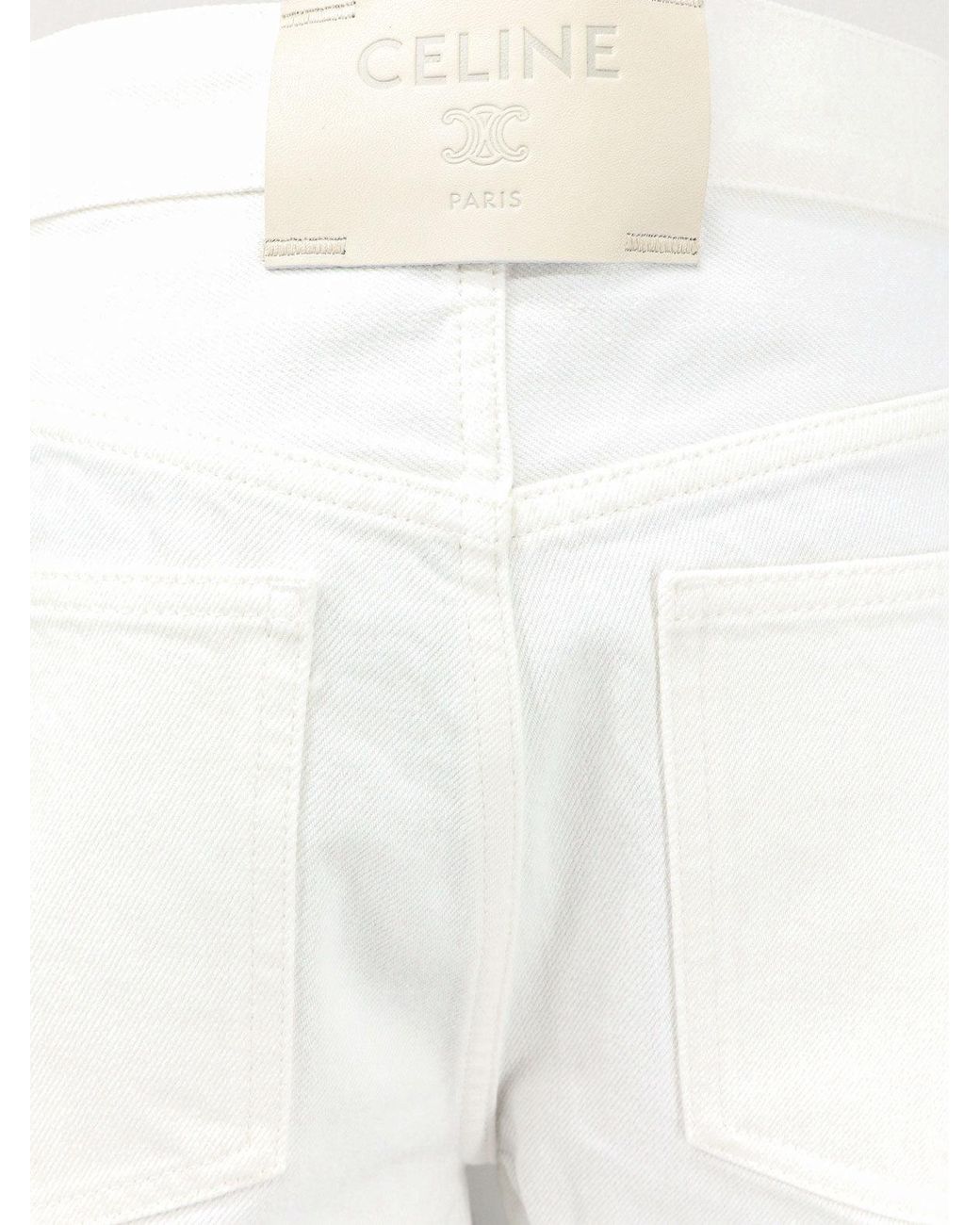 Céline White 001 Denim Shorts