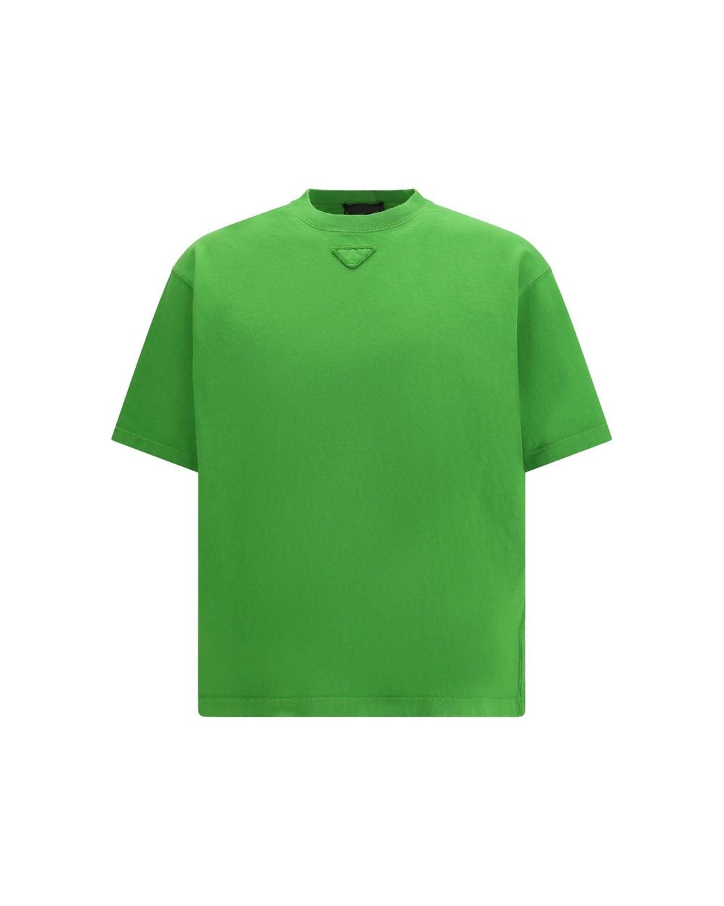 Prada Green Cotton T-Shirt for men