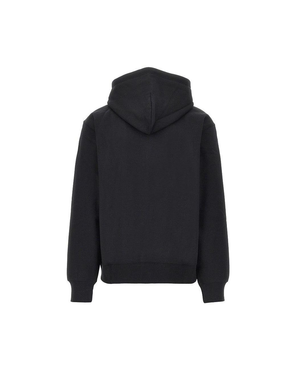 DSquared² Black Felpa Con Cappuccio 'Ski Leaf' for men