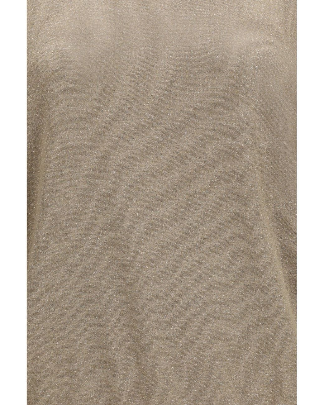 Brunello Cucinelli Natural Short-Sleeve Cashmere And Silk Sweater