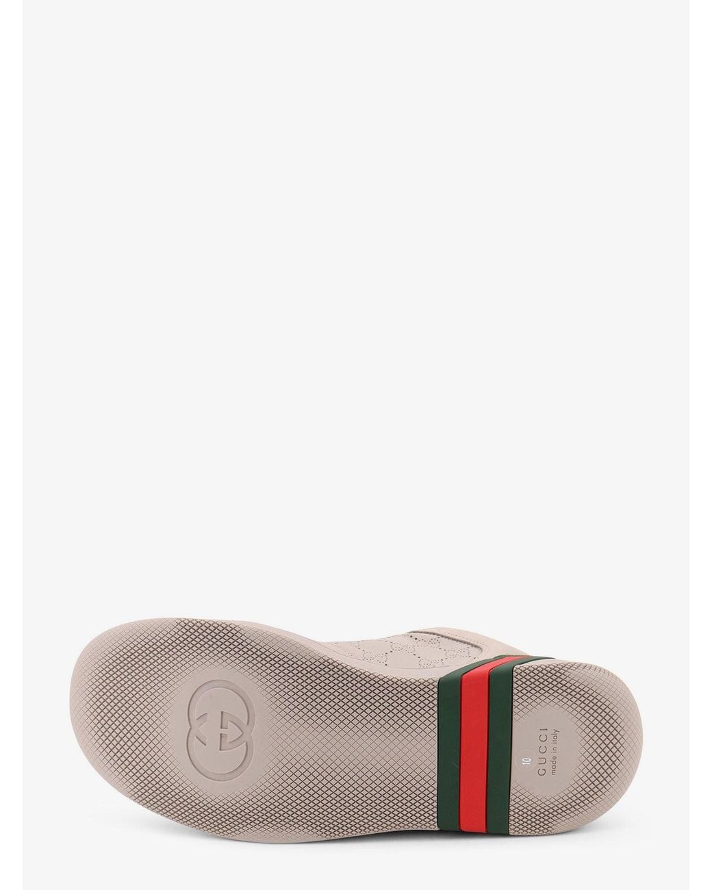 Gucci White Gg Leather Sneakers for men