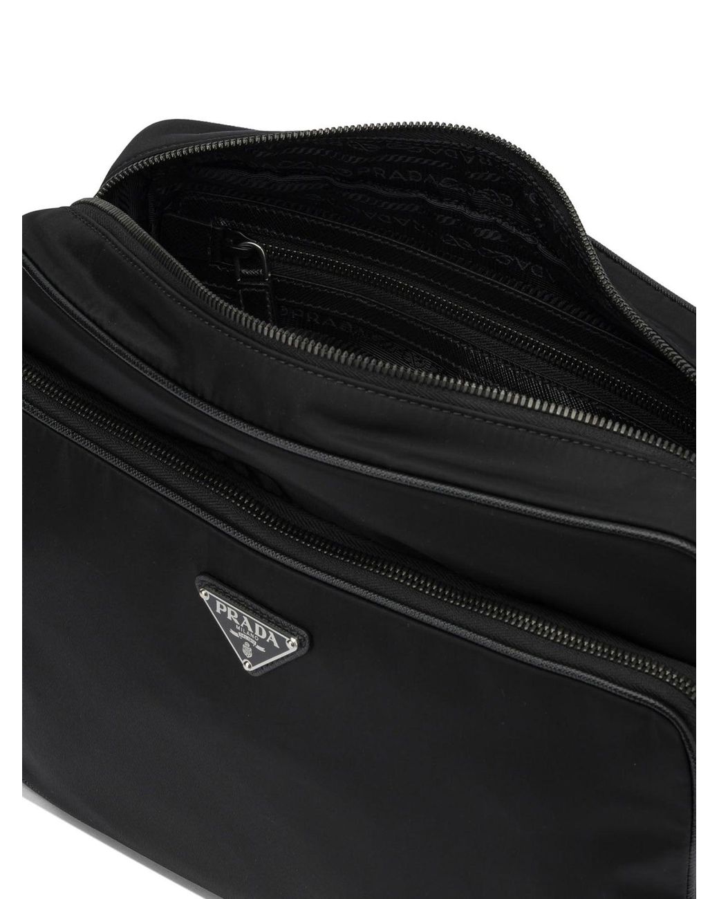 Prada Black Re-Nylon Medium Shoulder Bag for men