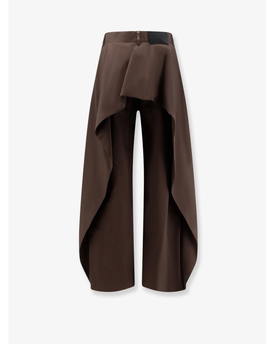 Loewe Brown Cotton And Silk Blend Trousers