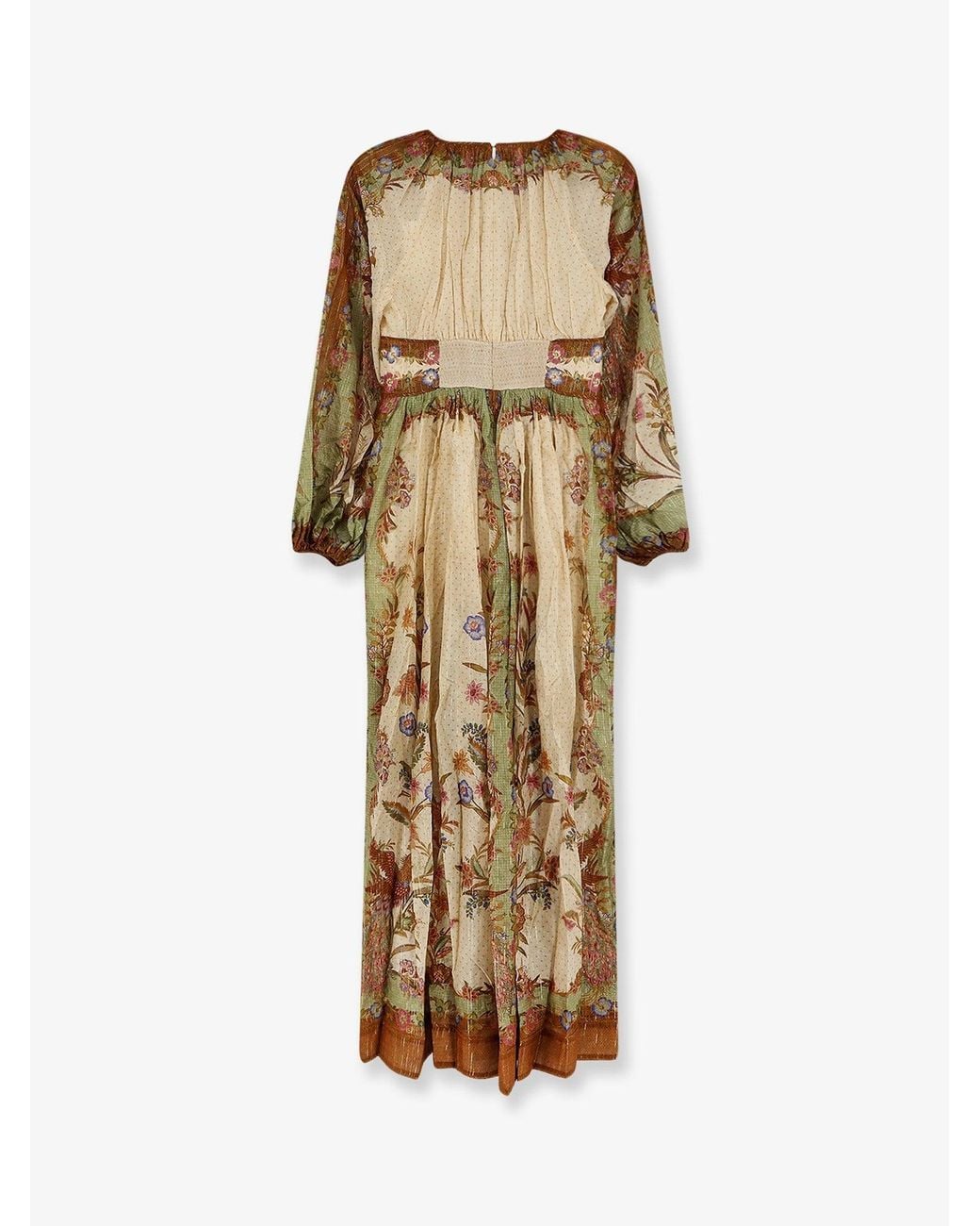 Zimmermann Natural Indra Cotton And Silk Dress