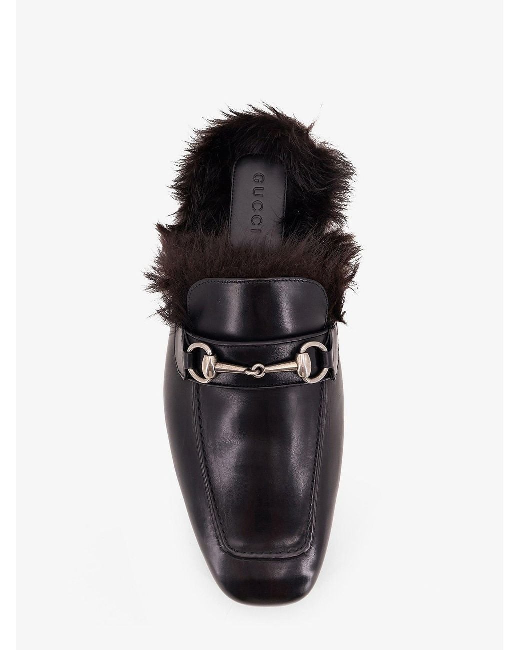 Gucci White Leather Slipper With Horsebit for men