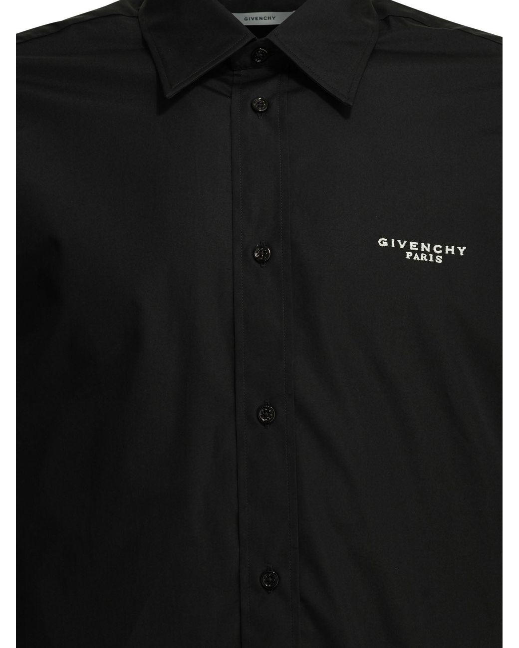 Givenchy Black Casual Shirt With Logo for men