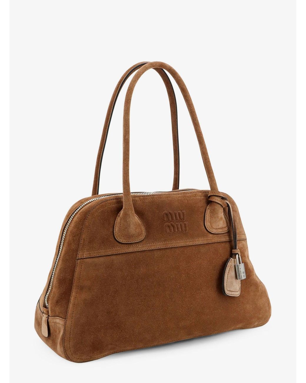 Miu Miu Brown Vivant Suede Shoulder Bag