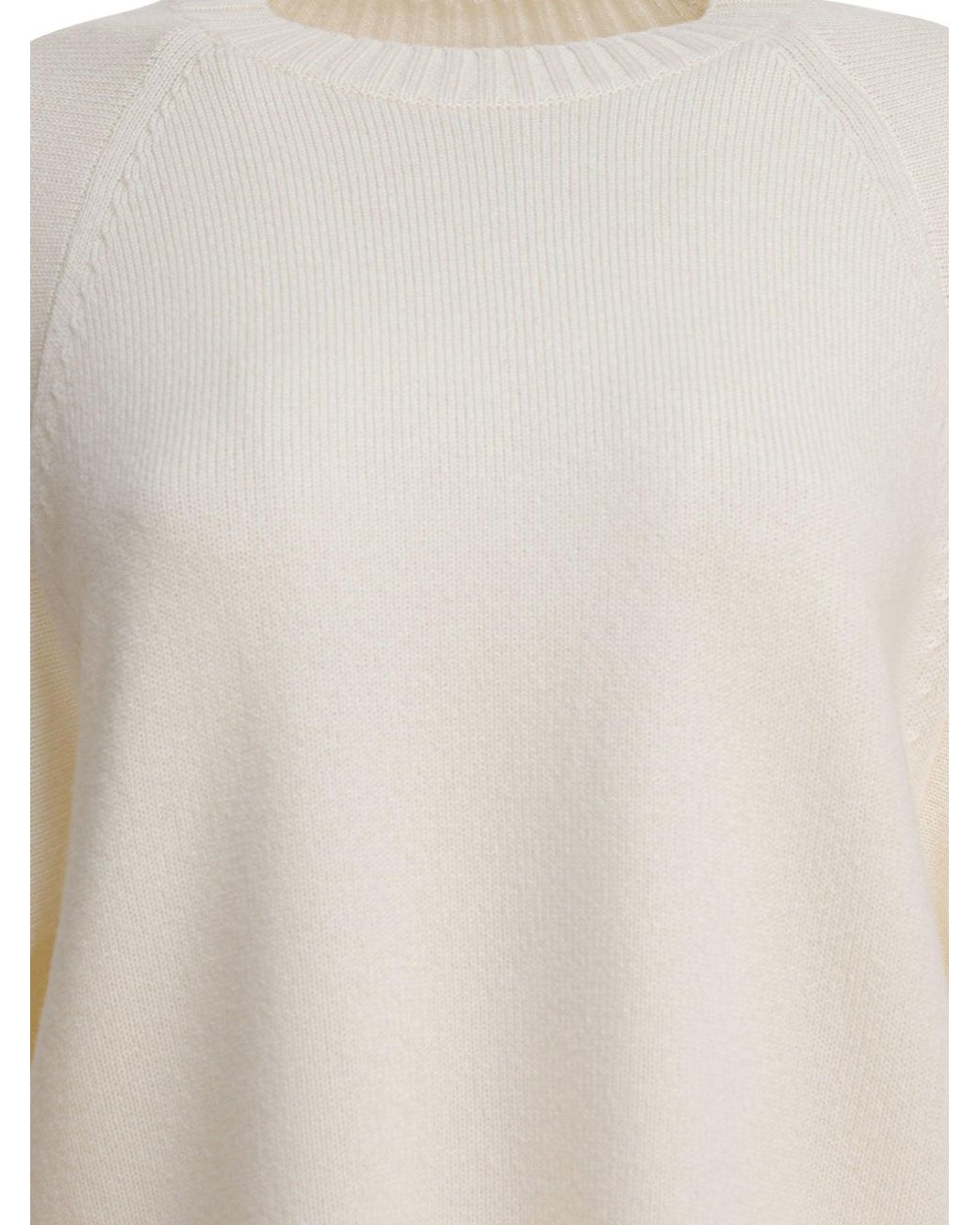 Max Mara Natural Wool And Cashmere Over Sweater