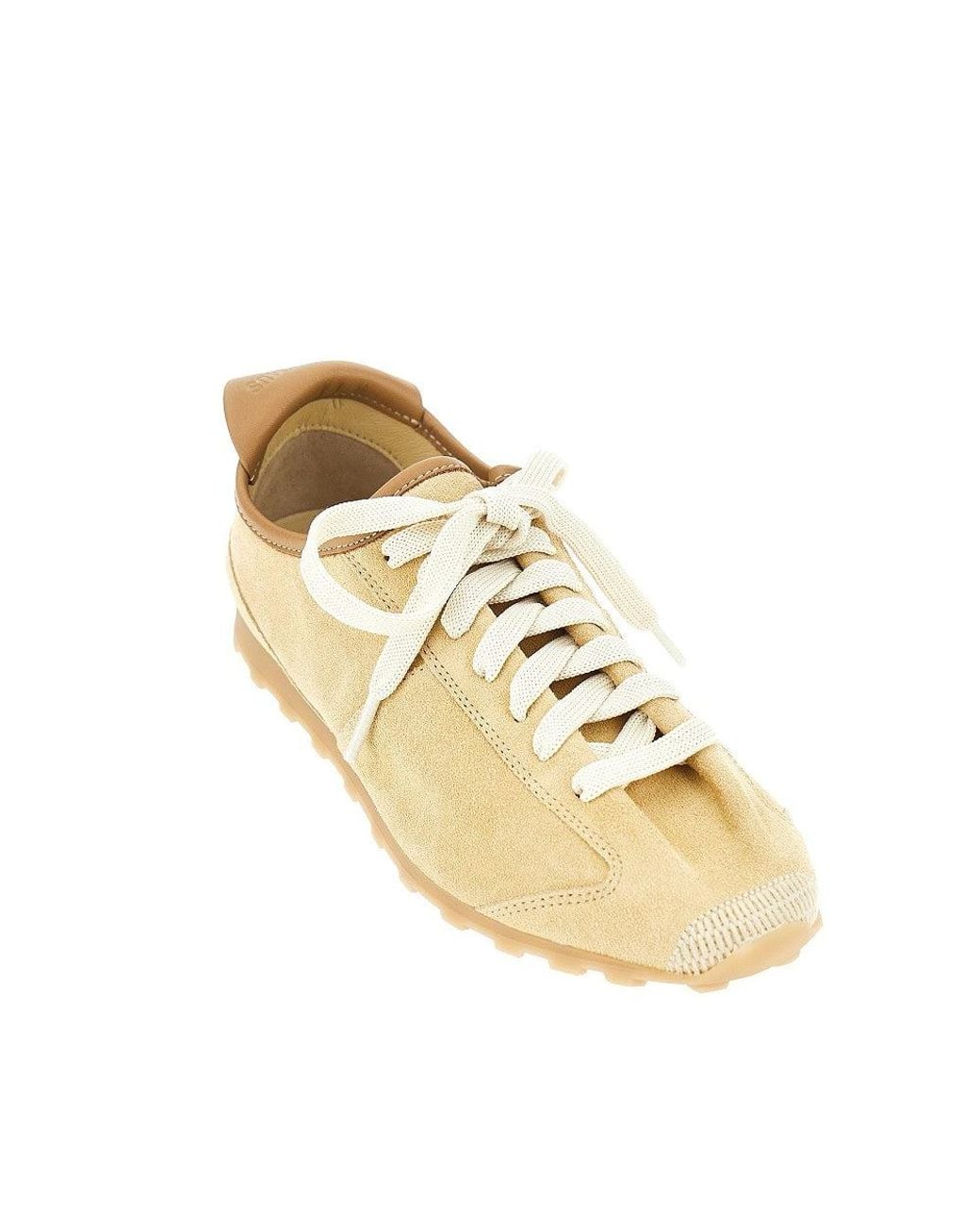 Jacquemus Natural 'Les Tennis'Suede Leather Sneakers