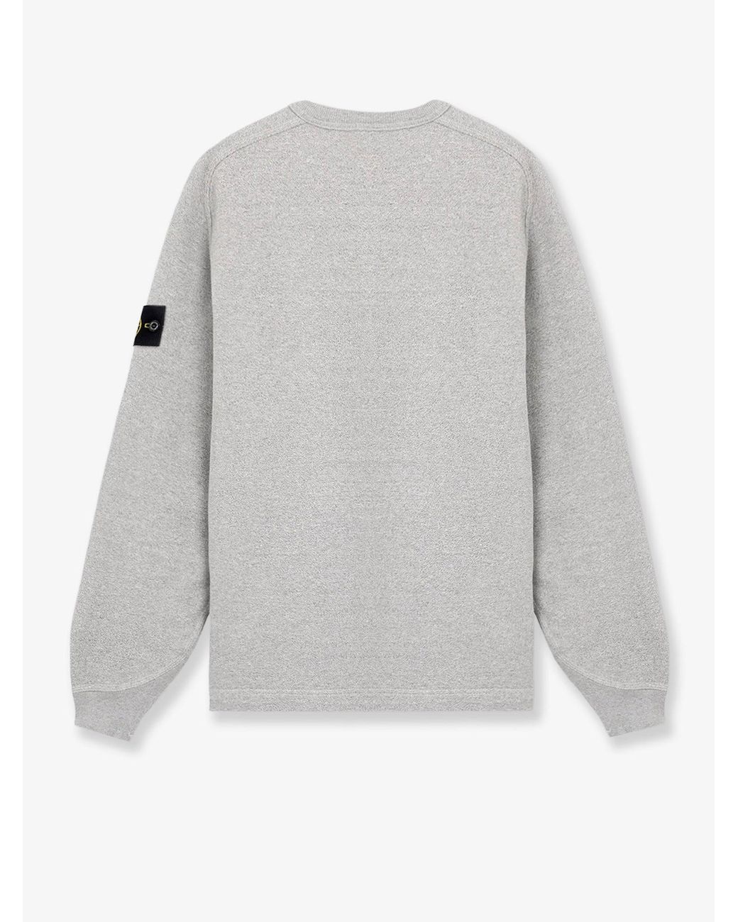 Stone Island Gray Melange Cotton Sweatshirt for men