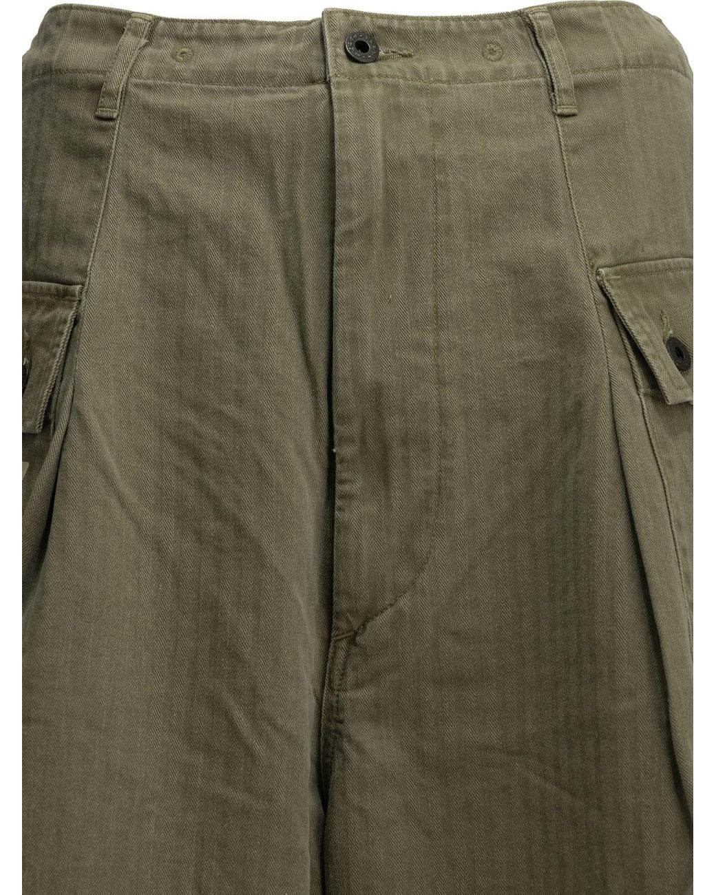 Kapital Green Jumbo Monkey Cargo Shorts for men